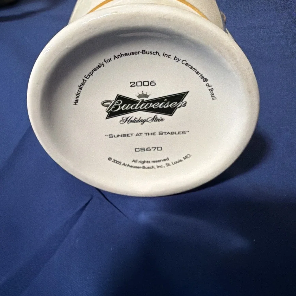 2006 Budweiser Holiday Beer Stein 